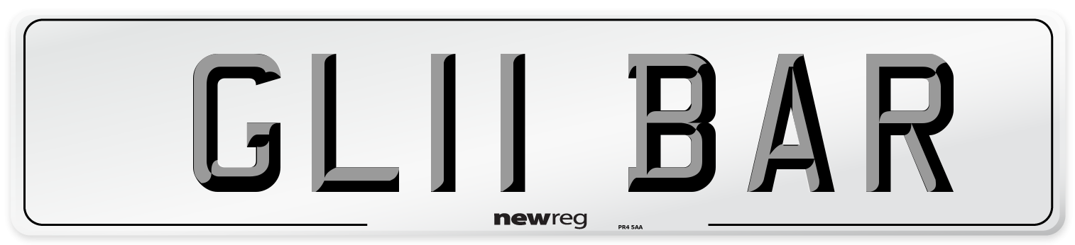 GL11 BAR Number Plate from New Reg